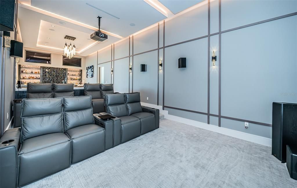 Home Theatre Room, Interior, Recessed Lighting, Theatre Room