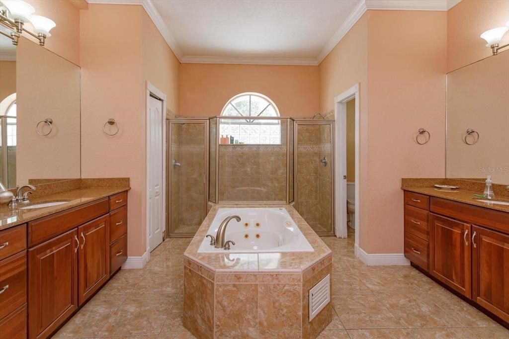 Bathroom, Dual Sink Vanities, Glass Shower, Interior