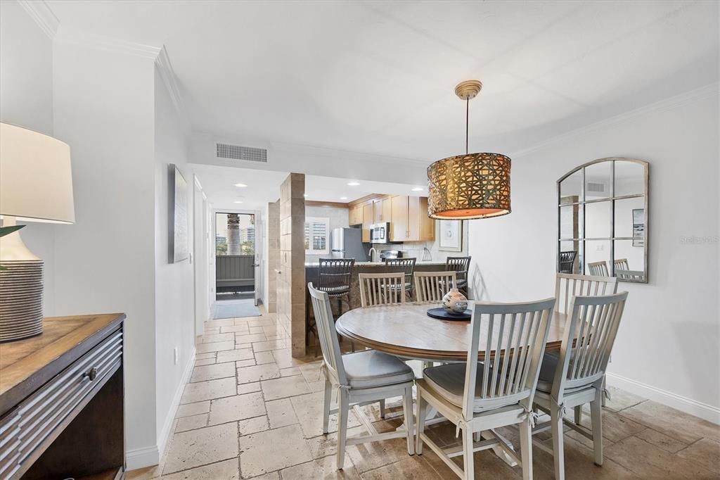 Dining room, Interior, Kitchen, Pendant Lights, Recessed Lighting