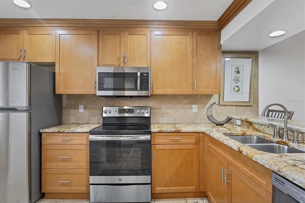 Interior, Kitchen, Recessed Lighting, Stainless Steel Appliances