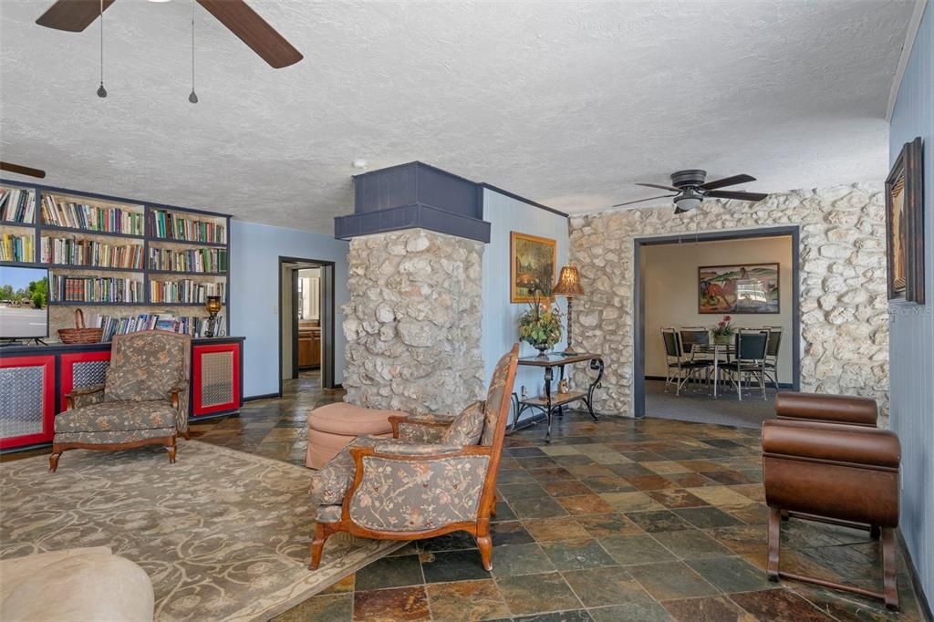 Dining room, Interior, Stone Walls