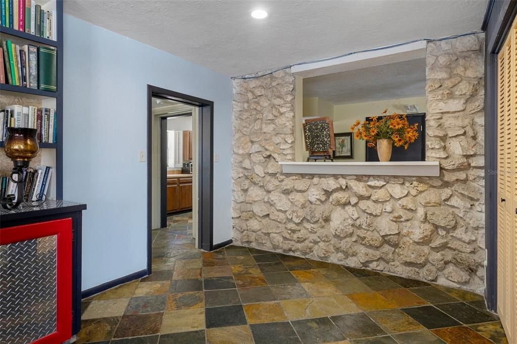 Interior, Recessed Lighting, Stone Walls