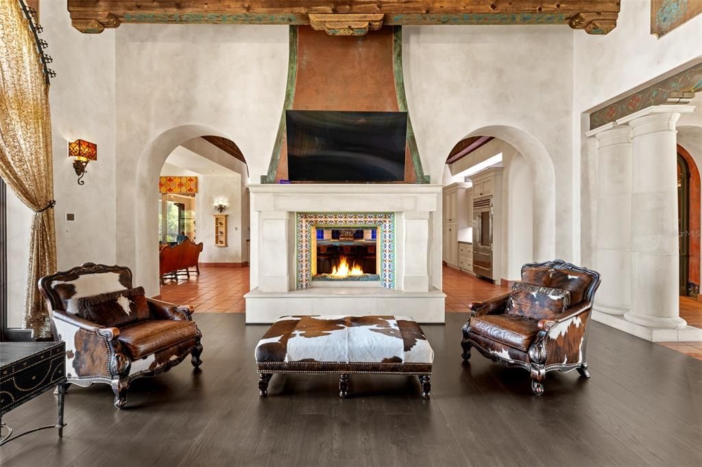 Fireplace, Interior, Living room, Wood Texture Flooring