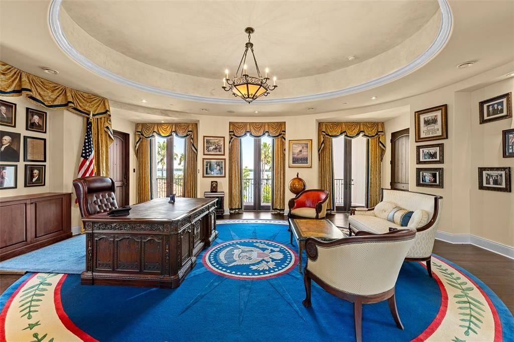 Chandelier, Home Office, Interior, Recessed Lighting