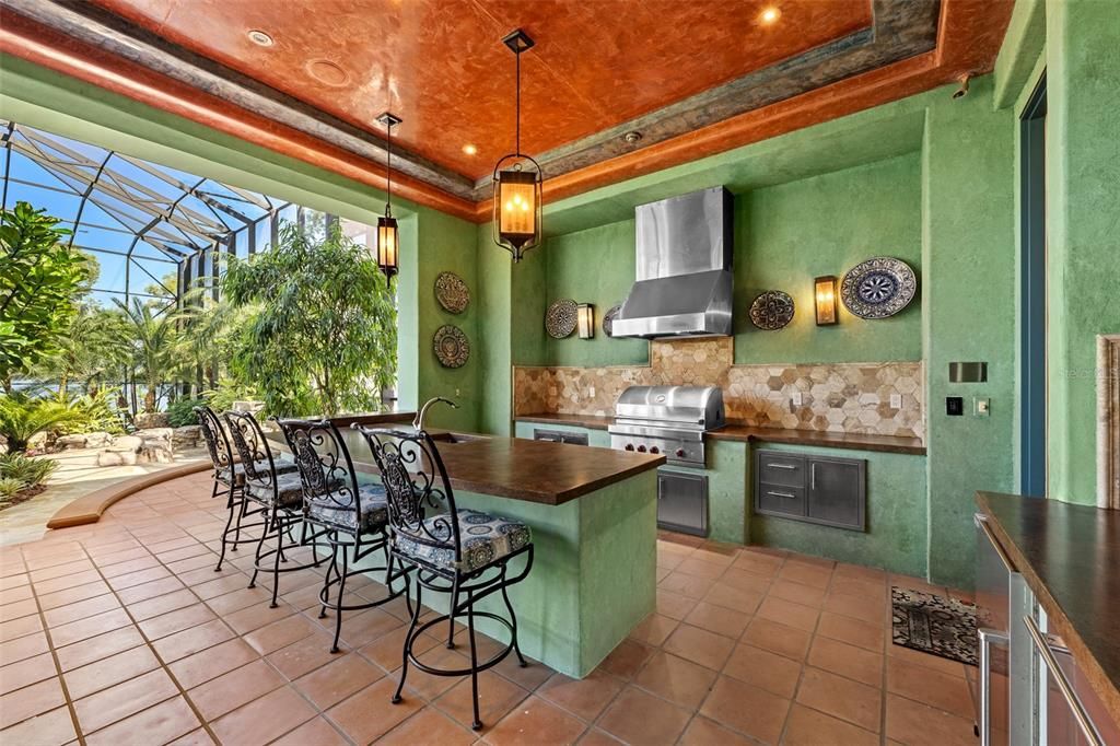 Fireplace, Glass Ceilings, Interior, Kitchen, Pendant Lights, Recessed Lighting, Stainless Steel Appliances, Sun Room