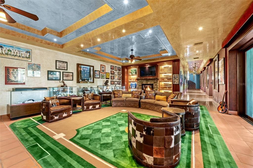 Fireplace, Interior, Living room, Recessed Lighting