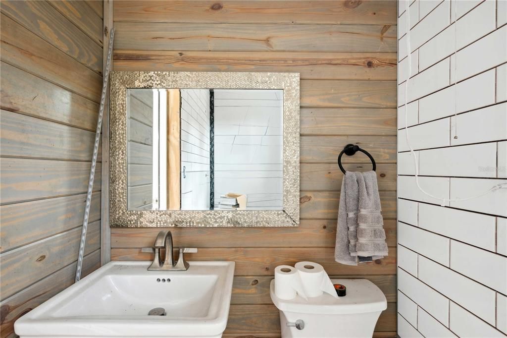 Bathroom, Interior, Wooden Walls