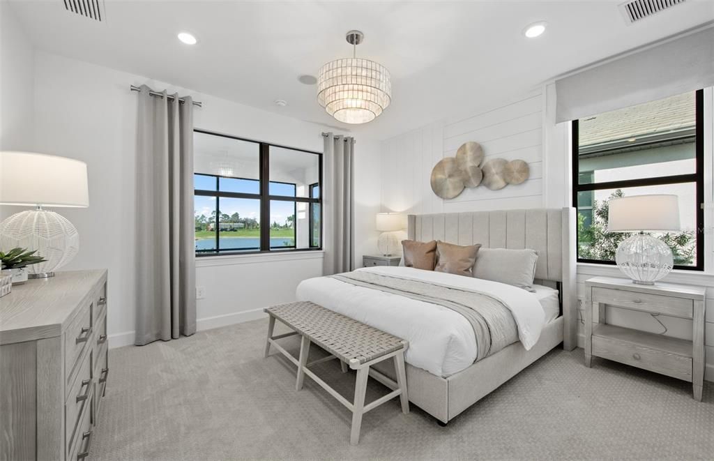 Bedroom, Interior, Pendant Lights, Recessed Lighting, Water