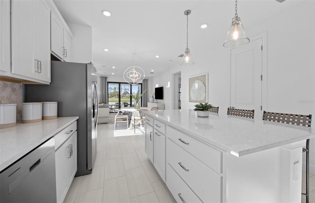 Dining room, Interior, Kitchen, Pendant Lights, Recessed Lighting
