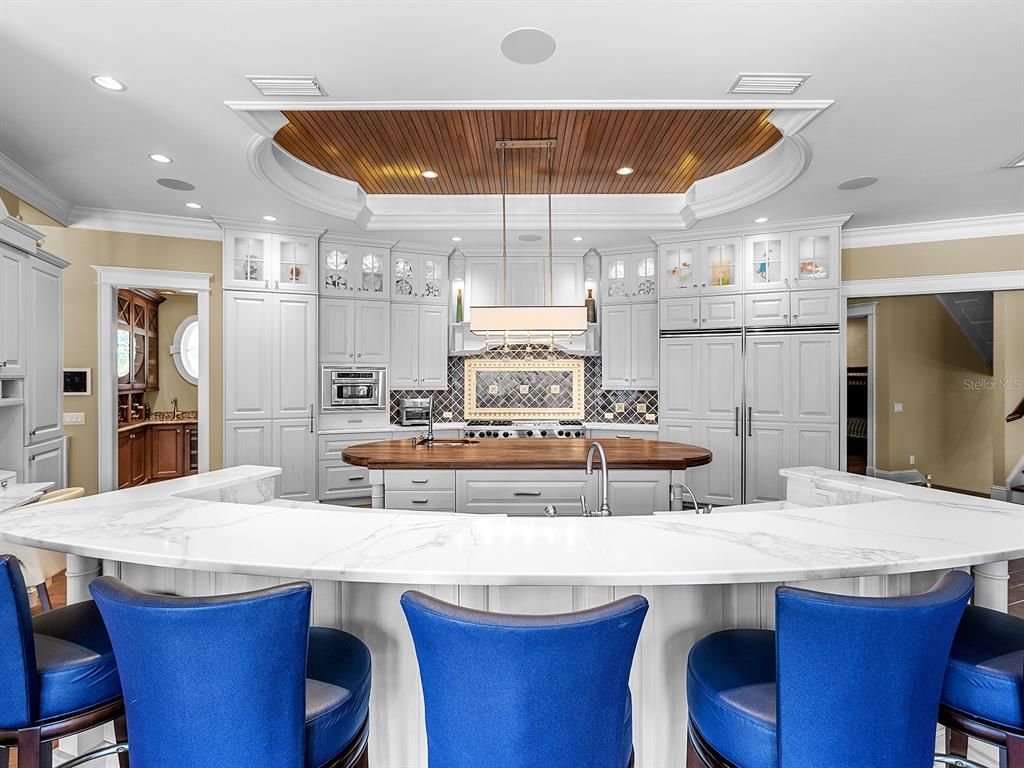 Interior, Kitchen, Recessed Lighting, Stainless Steel Appliances, Wooden Ceilings