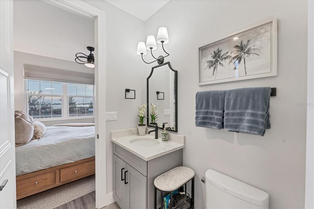 Bathroom, Bedroom, Dual Sink Vanities, Interior, Wood Texture Flooring