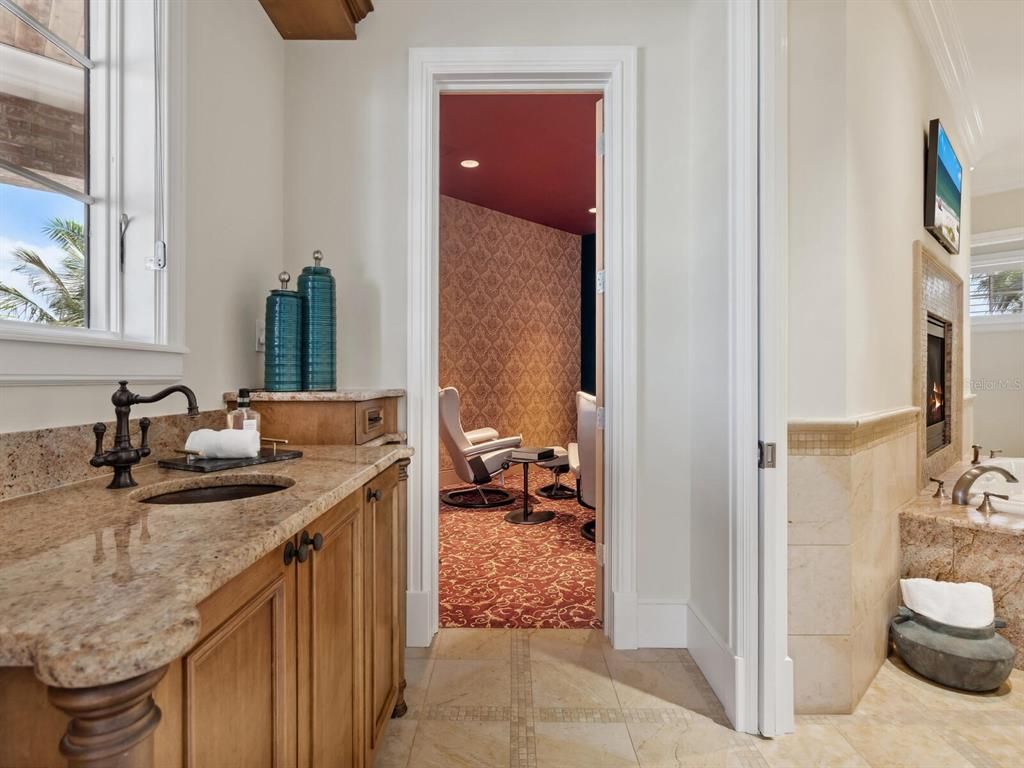 Bathroom, Fireplace, Interior, Recessed Lighting