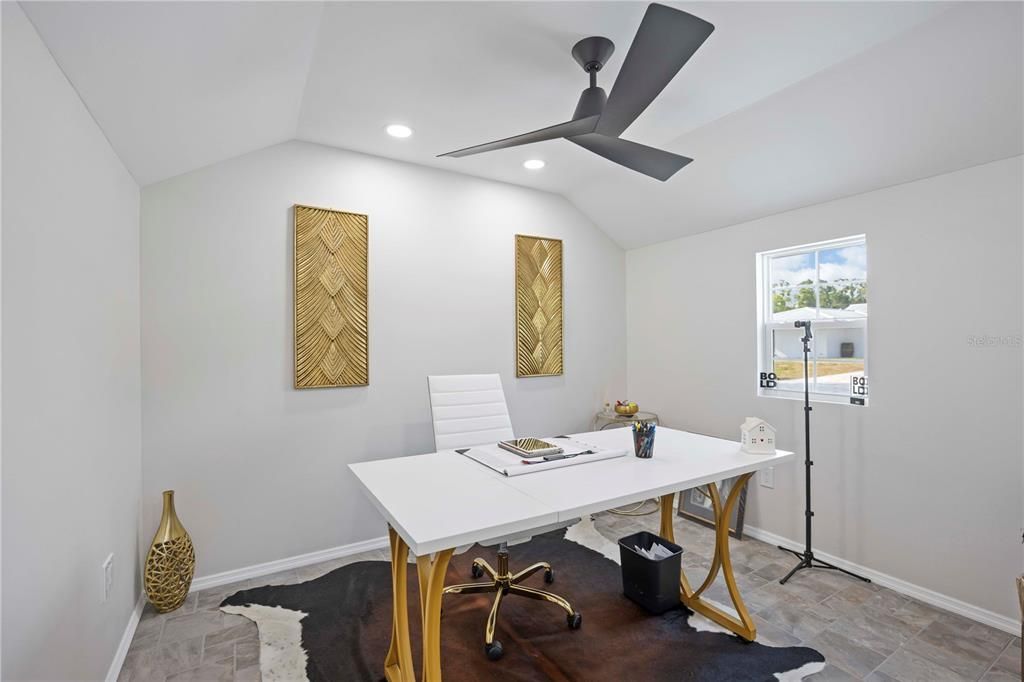 Home Office, Interior, Recessed Lighting