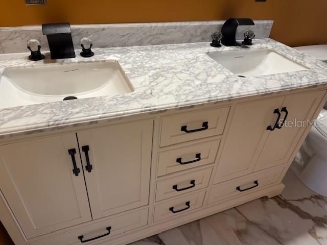 Bathroom, Dual Sink Vanities, Interior, Marble