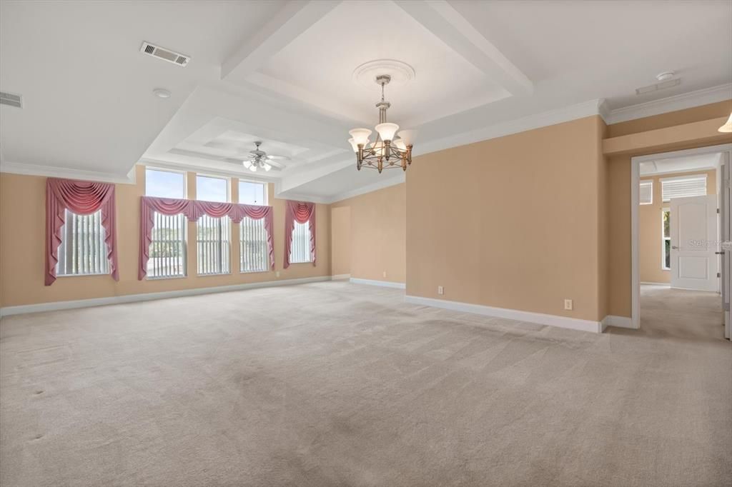 Chandelier, Empty room, Interior