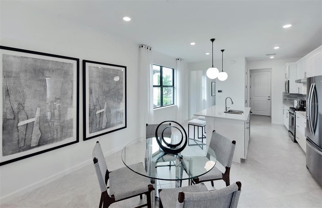 Dining room, Interior, Kitchen, Pendant Lights, Recessed Lighting