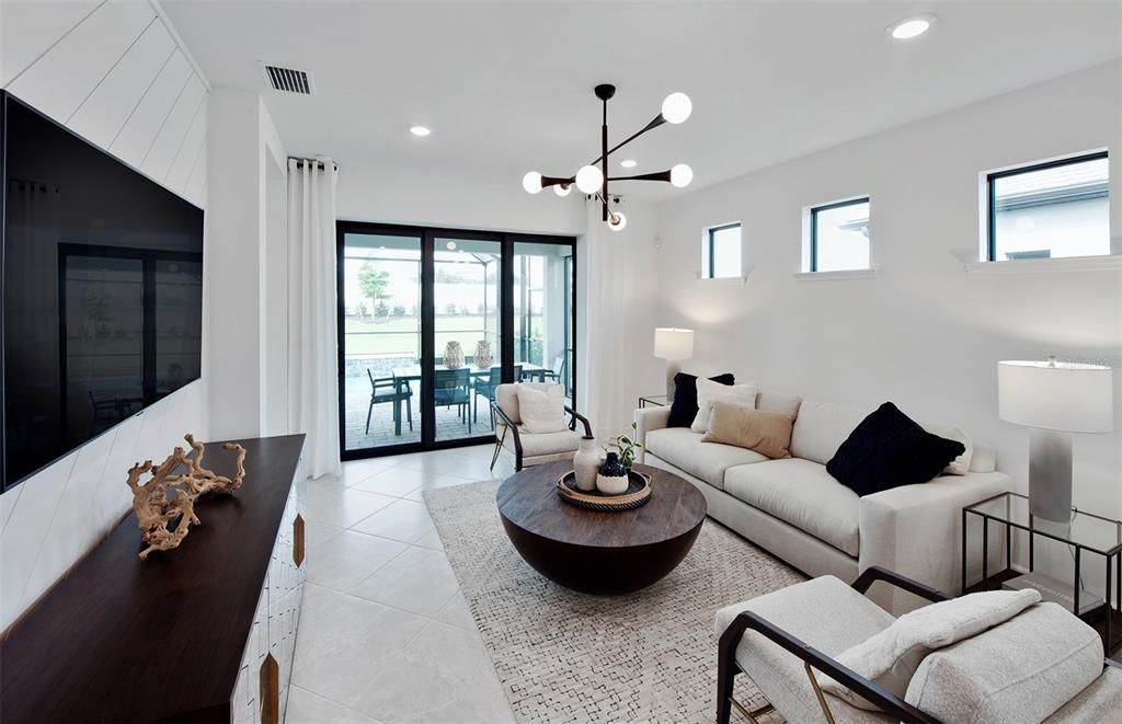 Interior, Living room, Pendant Lights, Recessed Lighting