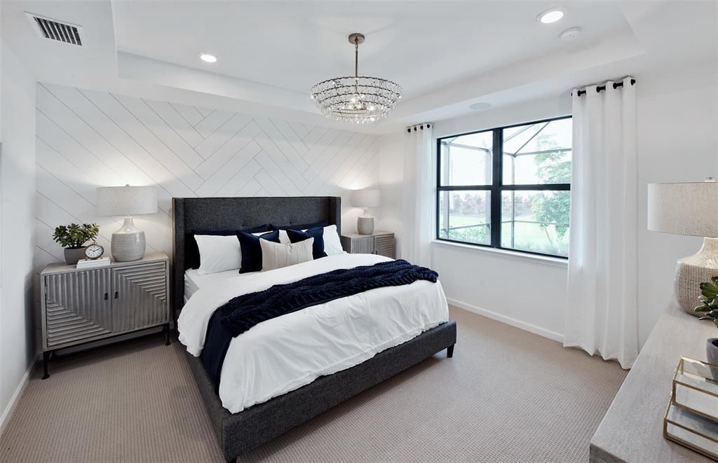 Bedroom, Chandelier, Interior, Pendant Lights, Recessed Lighting