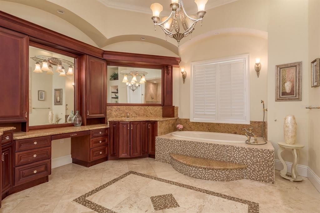 Bathroom, Chandelier, Interior
