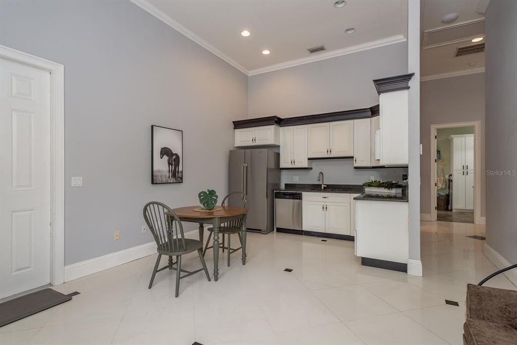Dining room, Interior, Kitchen, Recessed Lighting, Stainless Steel Appliances