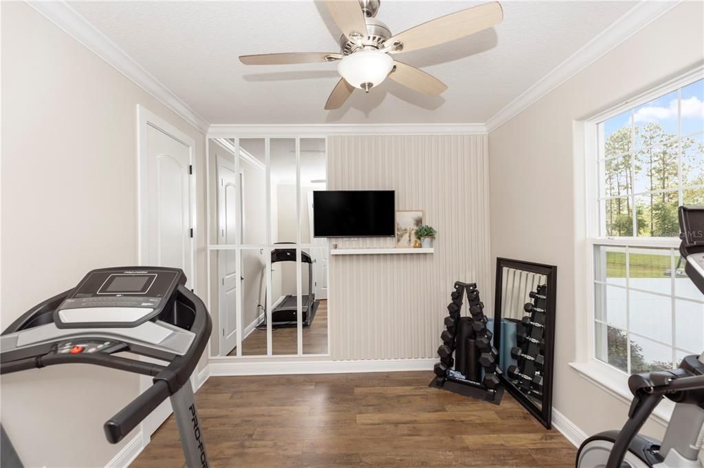 Fitness Equipment, Interior, Wood Texture Flooring