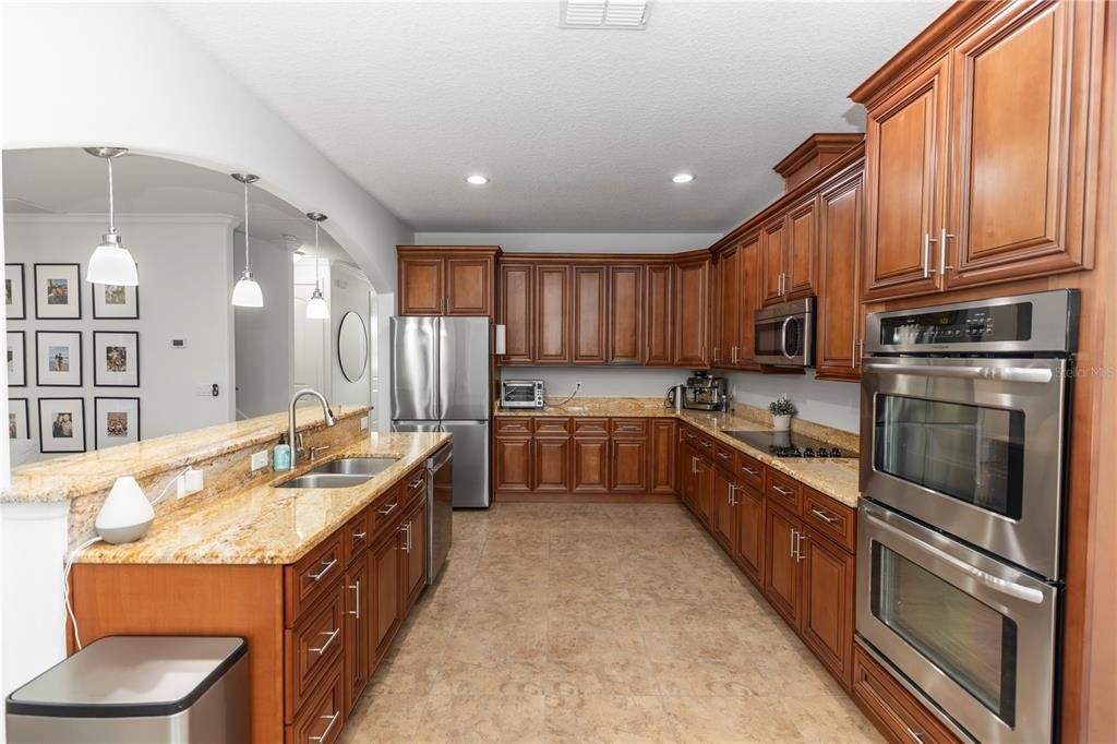 Interior, Kitchen, Pendant Lights, Recessed Lighting, Stainless Steel Appliances