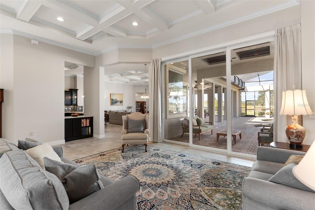 Interior, Living room, Recessed Lighting