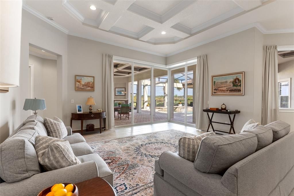 Interior, Living room, Recessed Lighting