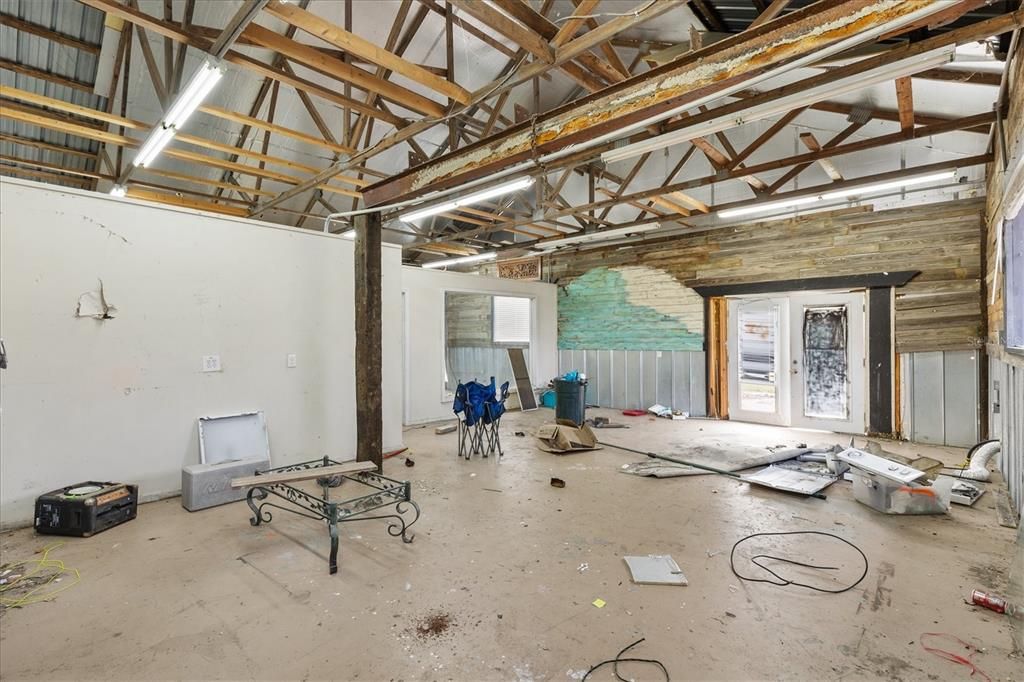 Interior, Stone Walls, Wooden Beams