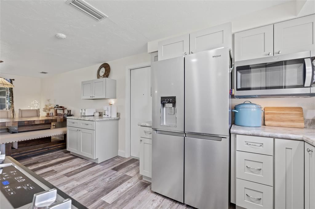 Interior, Kitchen, Wood Texture Flooring
