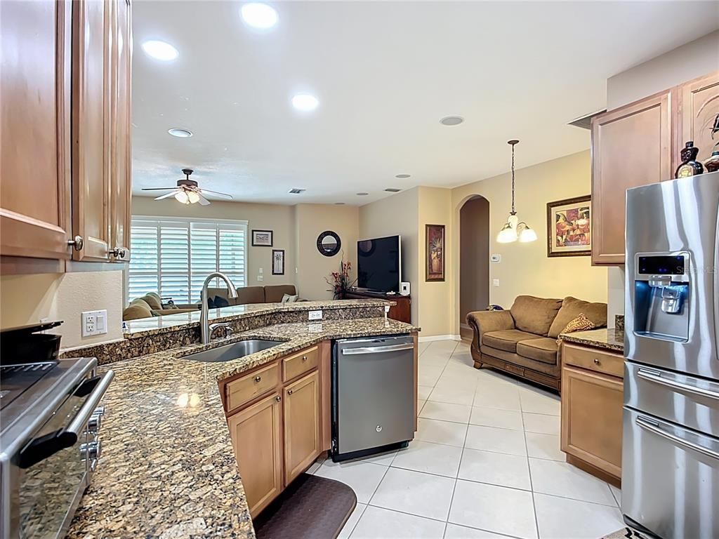 Interior, Kitchen, Living room, Pendant Lights, Recessed Lighting