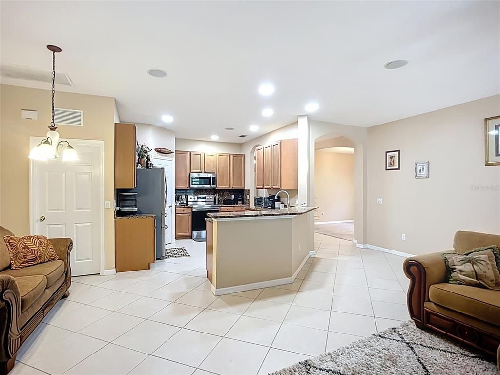 Interior, Kitchen, Pendant Lights, Recessed Lighting, Stainless Steel Appliances