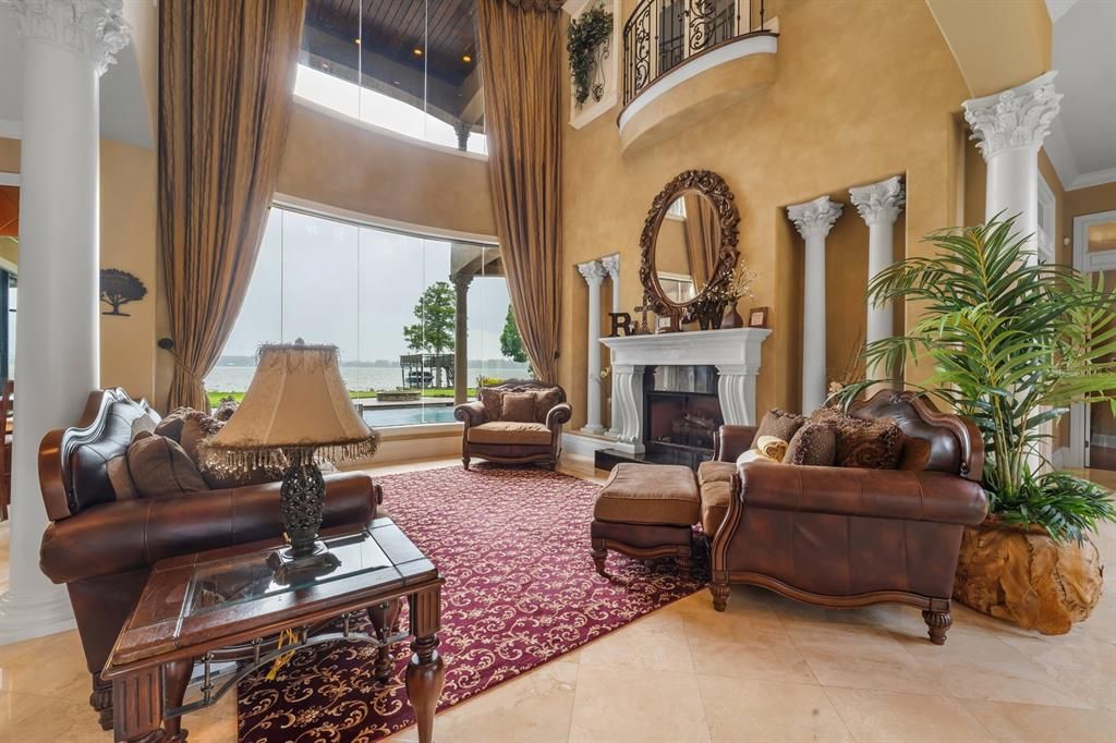 Fireplace, Interior, Living room, Water