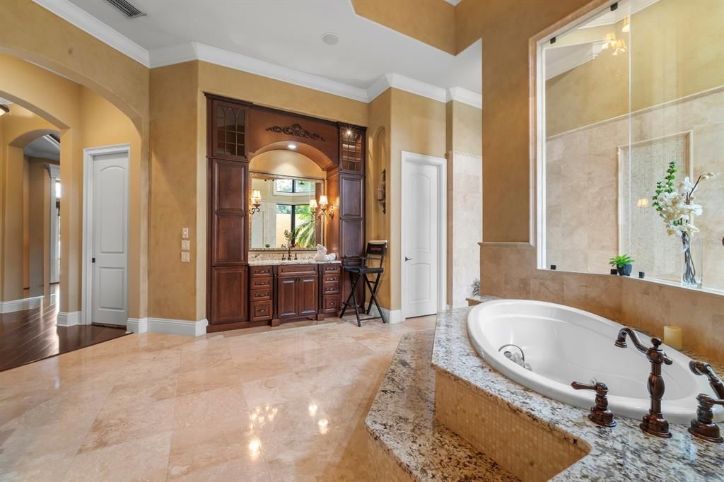 Bathroom, Interior, Wood Texture Flooring