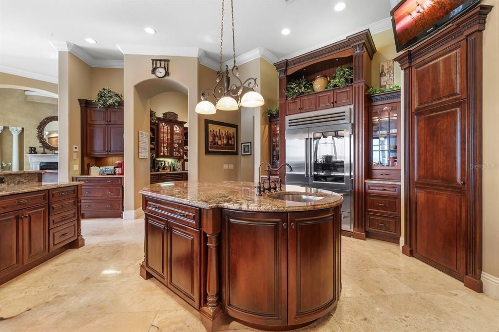 Chandelier, Interior, Kitchen, Pendant Lights, Recessed Lighting, Stainless Steel Appliances