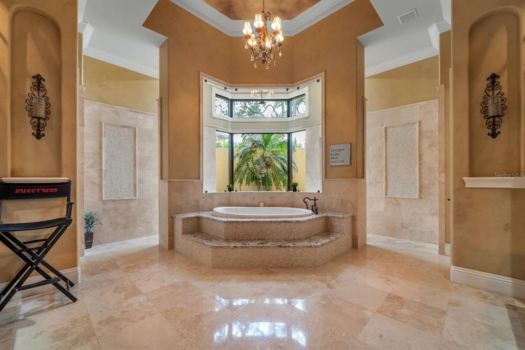 Bathroom, Chandelier, Interior