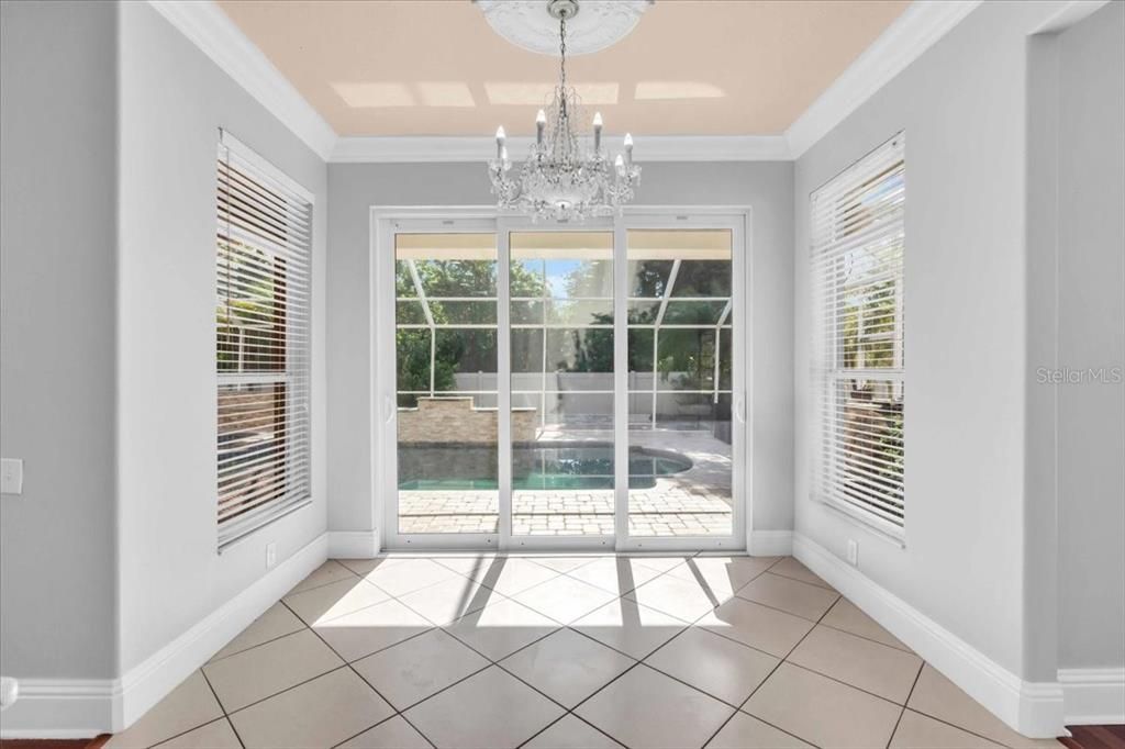 Chandelier, Empty room, Interior