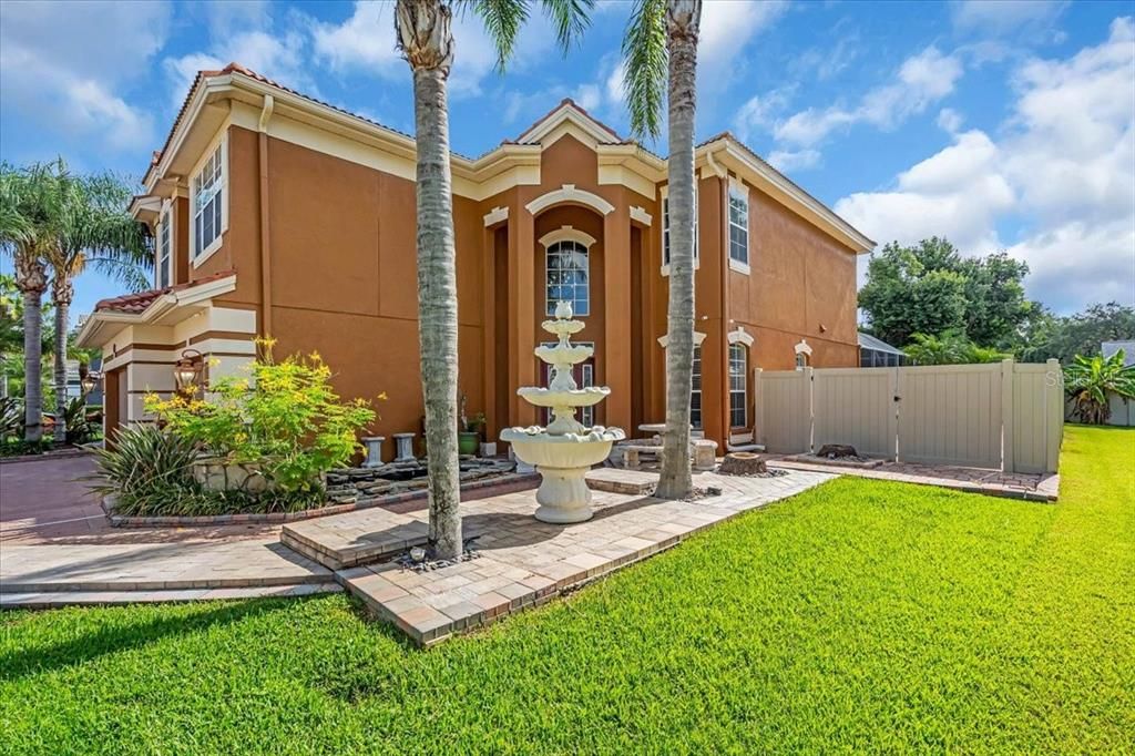 Backyard, Exterior, Facade, Mediterranean