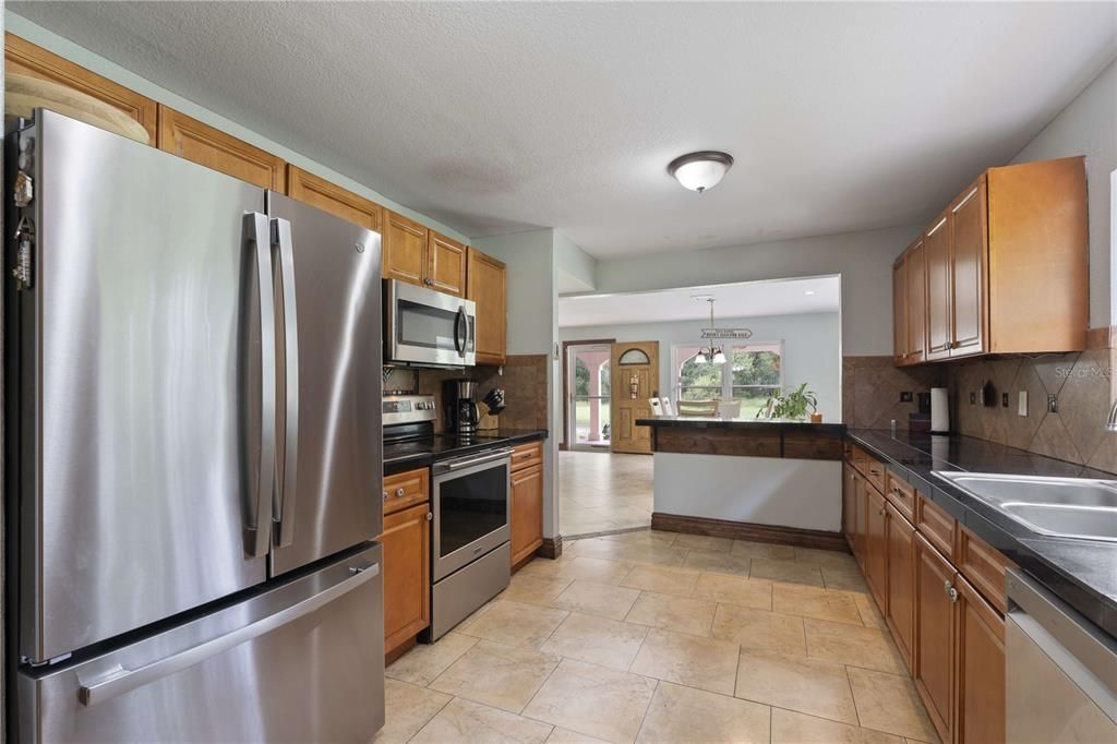 Interior, Kitchen, Pendant Lights, Stainless Steel Appliances