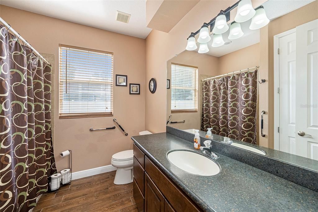 Bathroom, Interior, Wood Texture Flooring