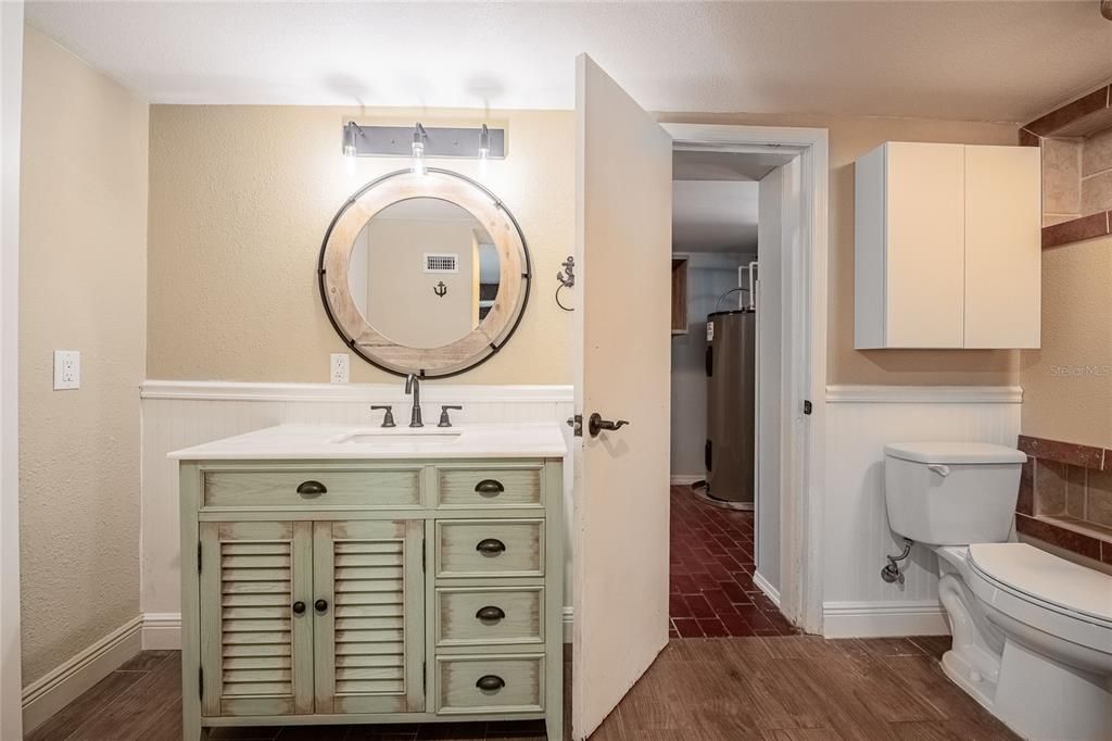 Bathroom, Interior, Wood Texture Flooring