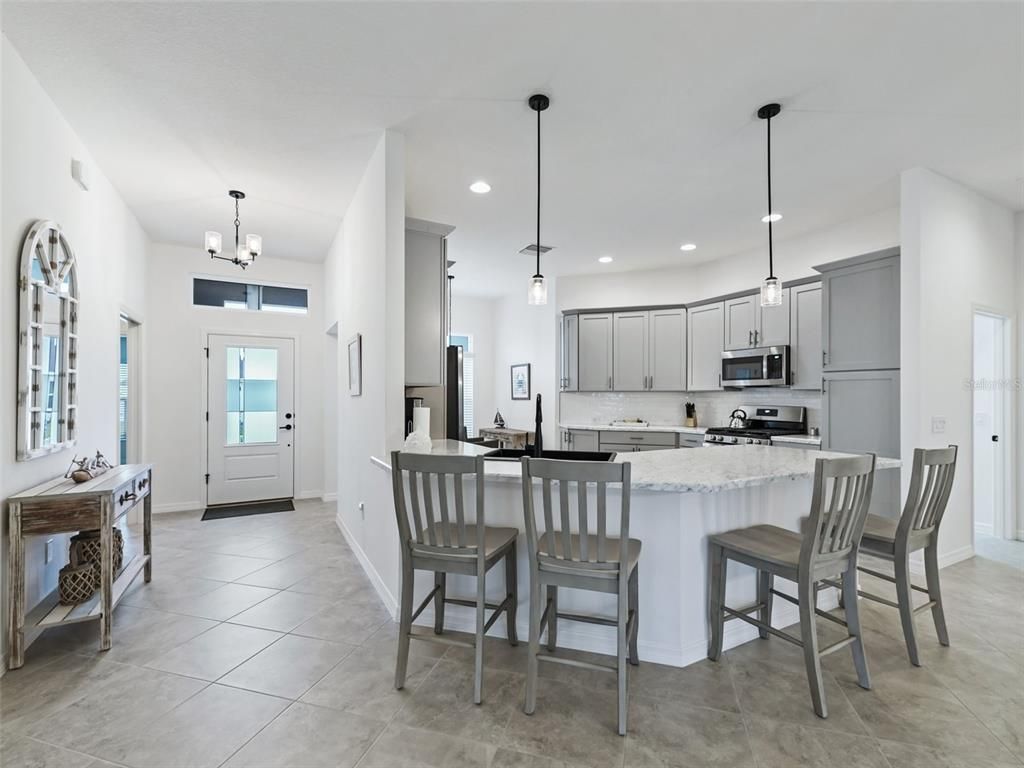 Interior, Kitchen, Pendant Lights, Recessed Lighting, Stainless Steel Appliances