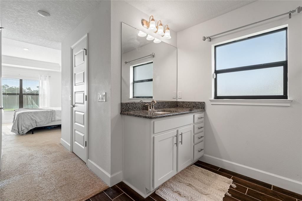 Bathroom, Bedroom, Interior, Recessed Lighting, Wood Texture Flooring