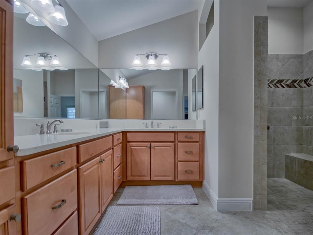 Bathroom, Dual Sink Vanities, Glass Shower, Interior