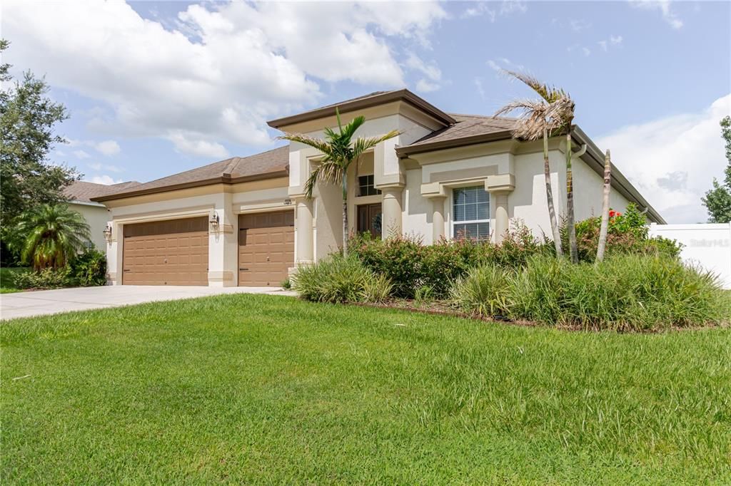 Attached, Backyard, Exterior, Facade, Mediterranean