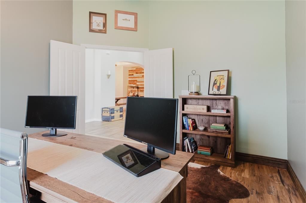 Home Office, Interior, Wood Texture Flooring