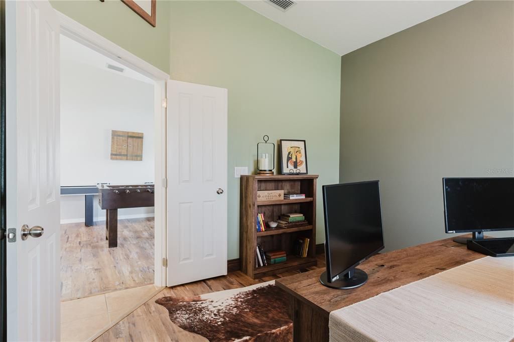 Home Office, Interior, Wood Texture Flooring