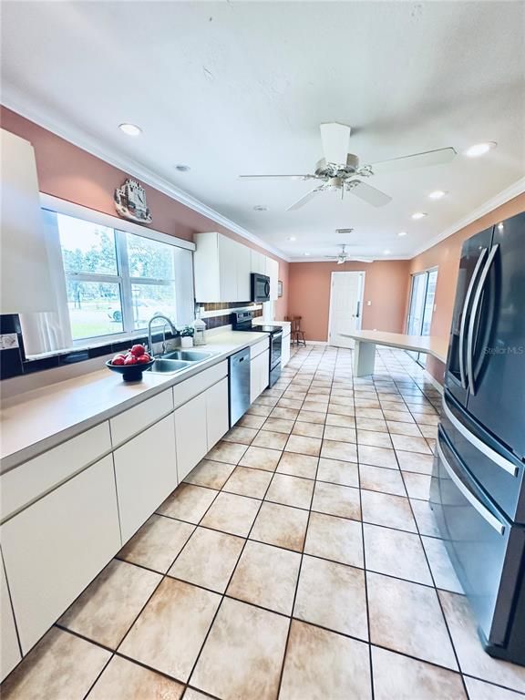 Interior, Kitchen, Recessed Lighting, Stainless Steel Appliances