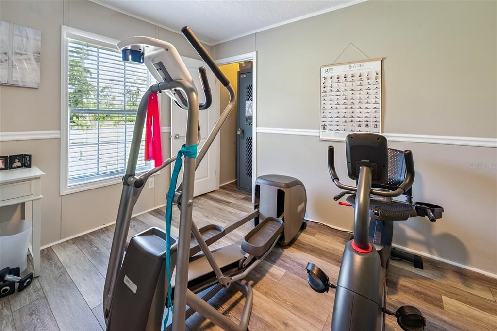 Fitness Equipment, Interior, Wood Texture Flooring