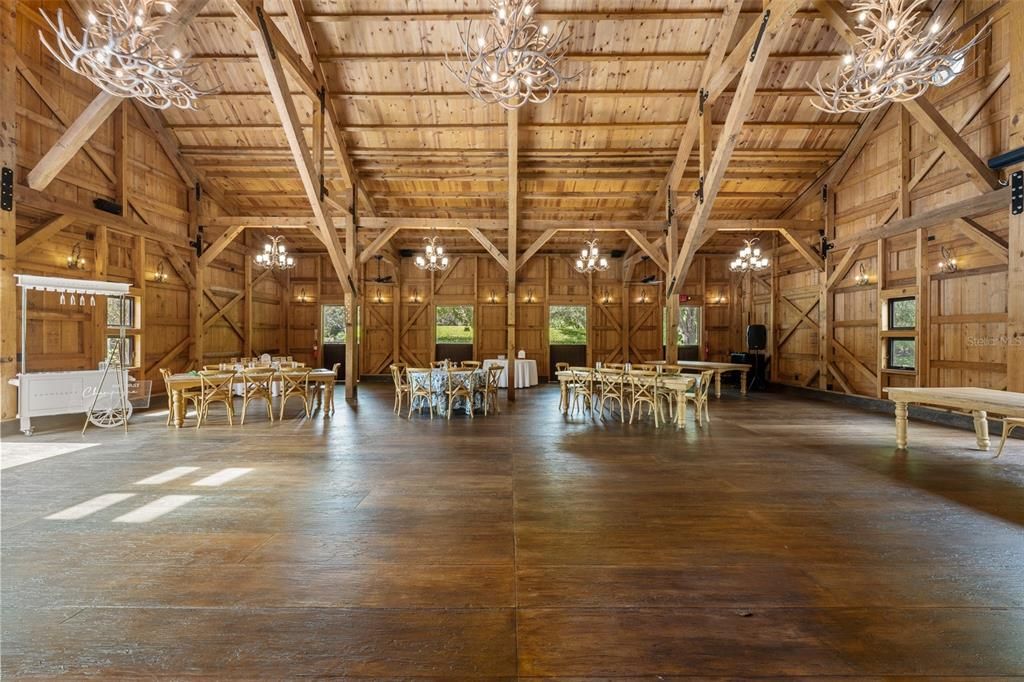 Chandelier, Dining room, Interior, Wooden Beams, Wooden Ceilings, Wood Texture Flooring, Wooden Walls